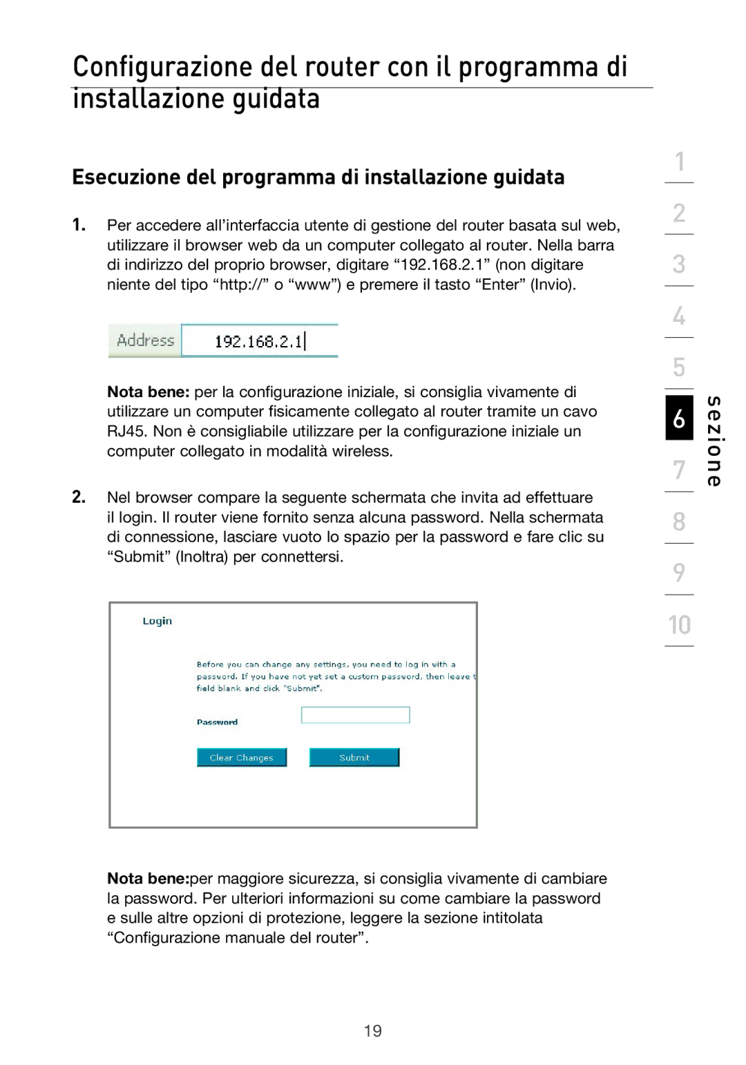 Belkin F5D9630UK4A user manual Esecuzione del programma di installazione guidata 