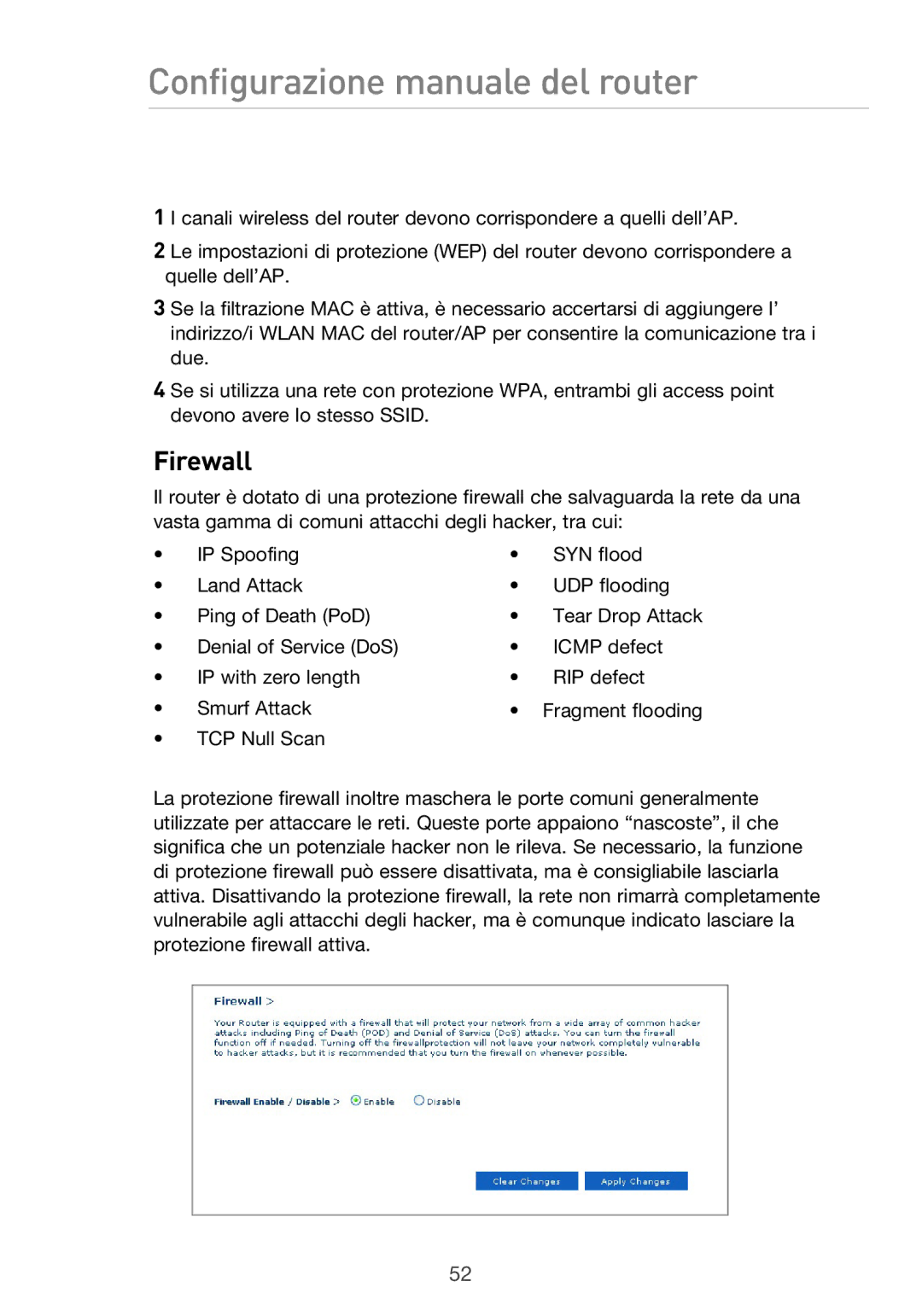 Belkin F5D9630UK4A user manual Firewall 