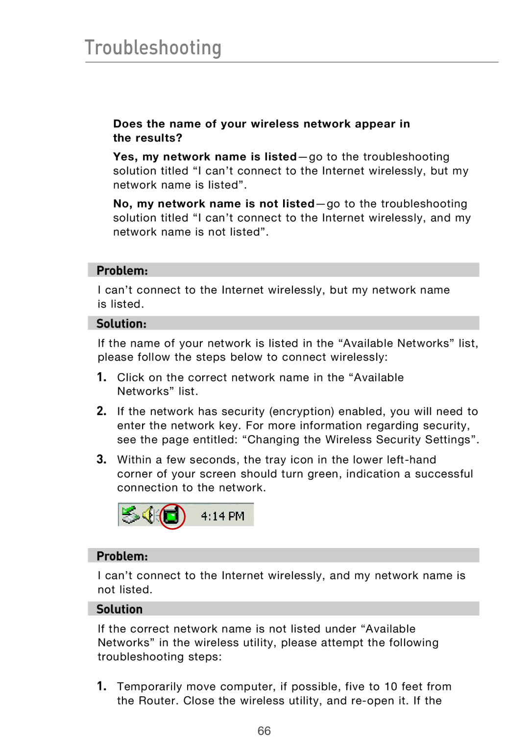 Belkin F5D9630UK4A user manual Troubleshooting 