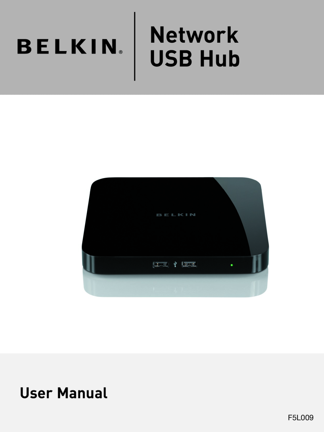 Belkin F5L009 user manual Network USB Hub 