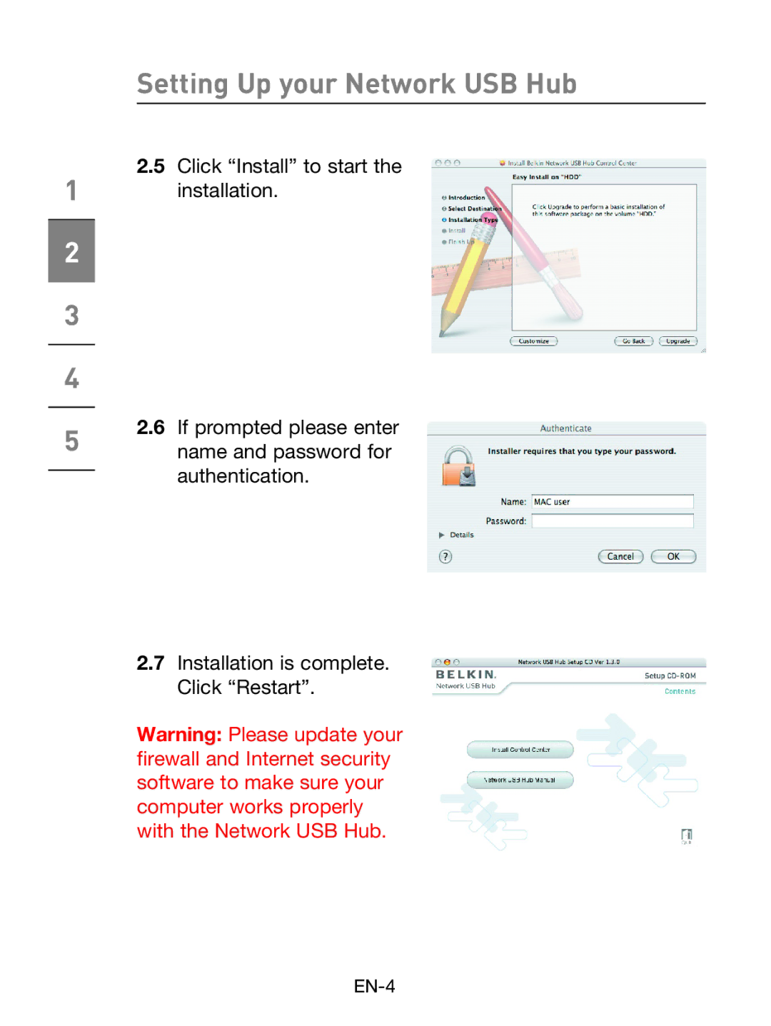 Belkin F5L009 user manual EN-4 