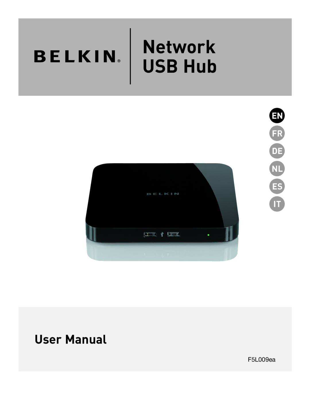 Belkin F5L009EA user manual Network USB Hub 