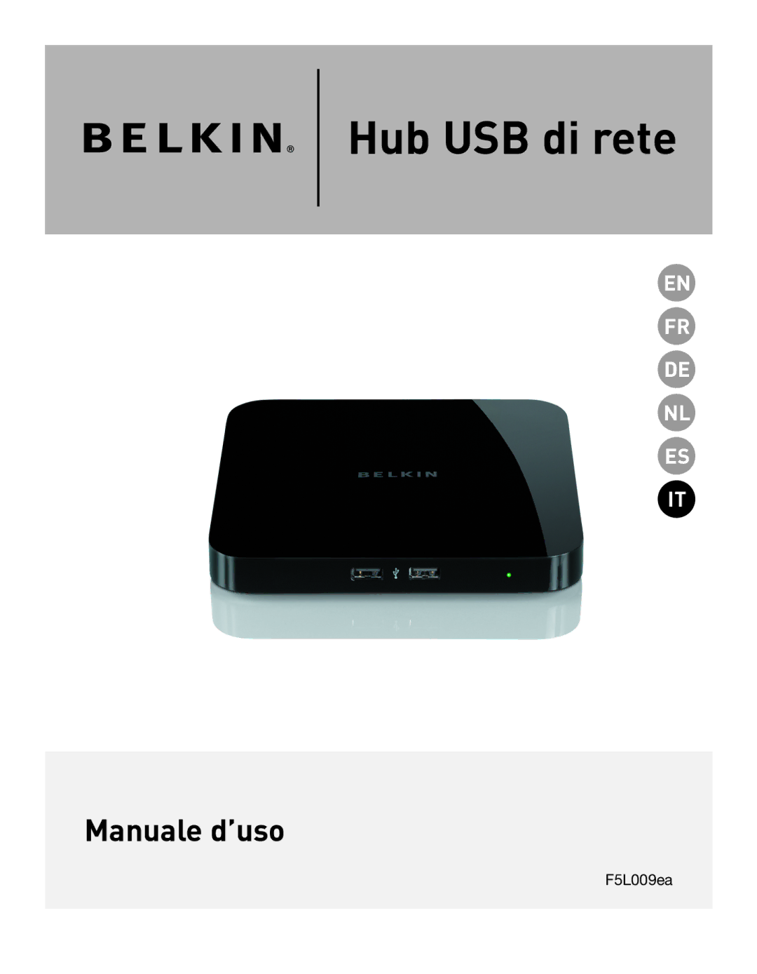 Belkin F5L009EA user manual Hub USB di rete 