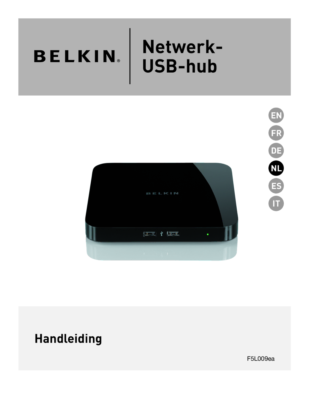 Belkin F5L009EA user manual Netwerk USB-hub 