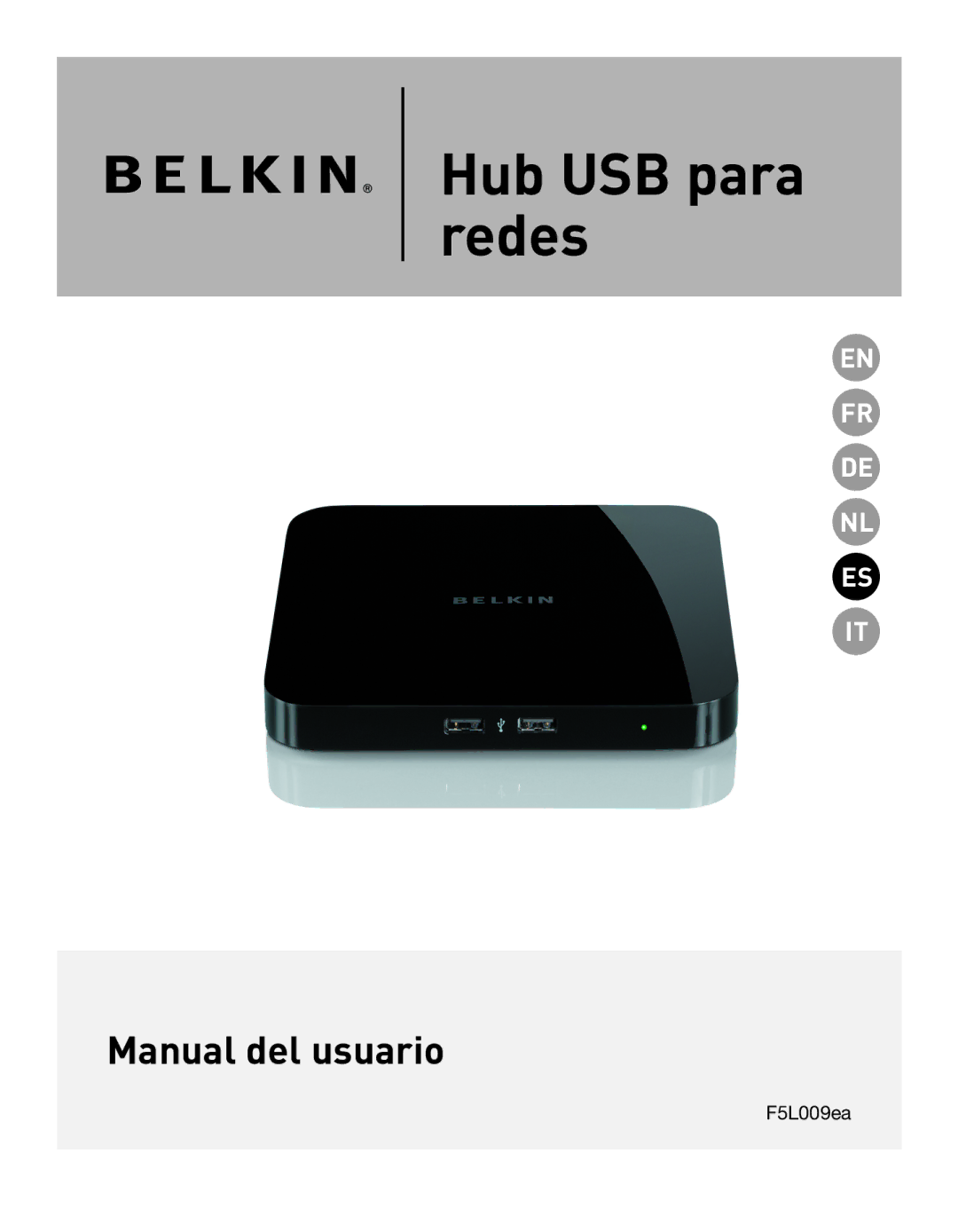 Belkin F5L009EA user manual Hub USB para redes 