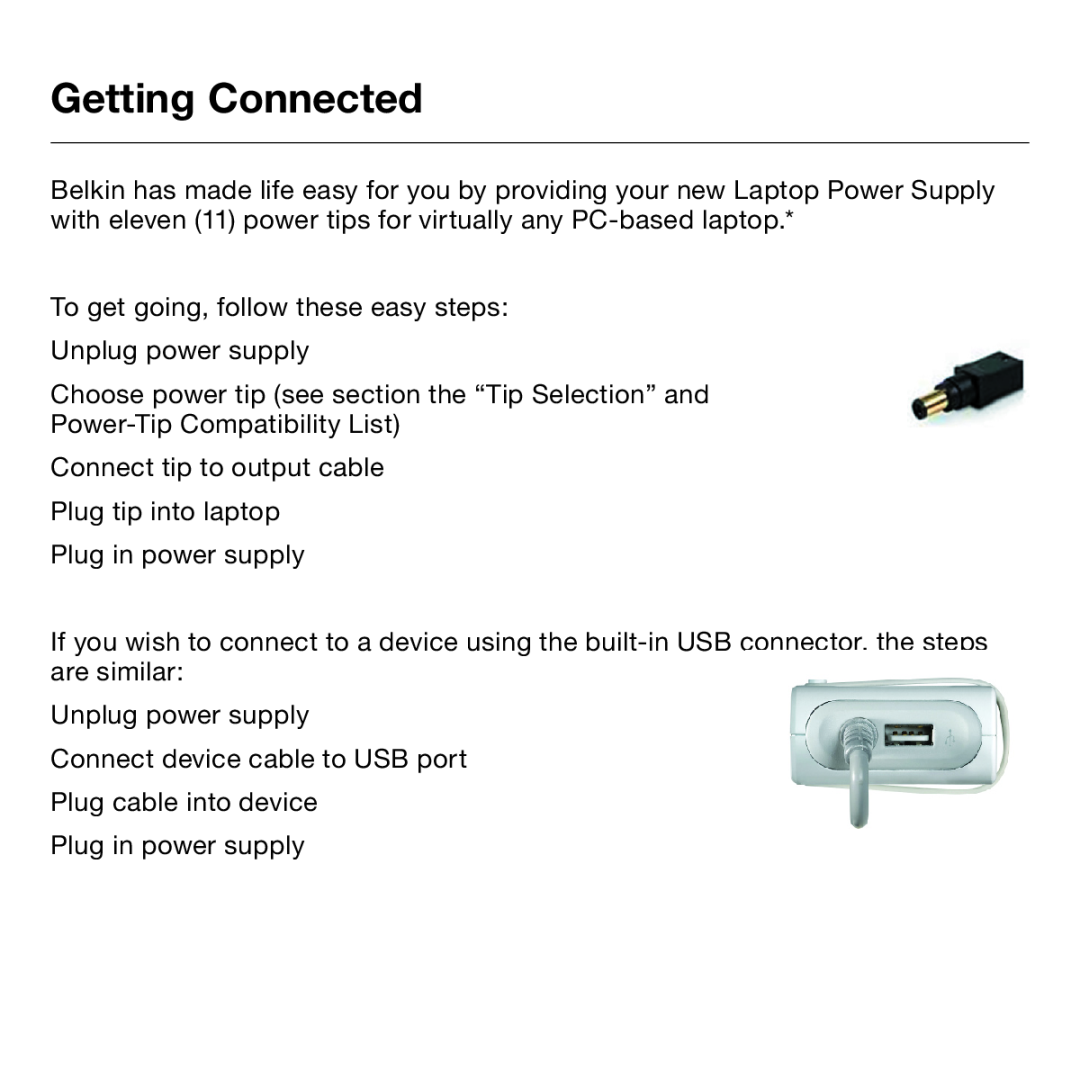 Belkin F5L014 user manual Getting Connected 
