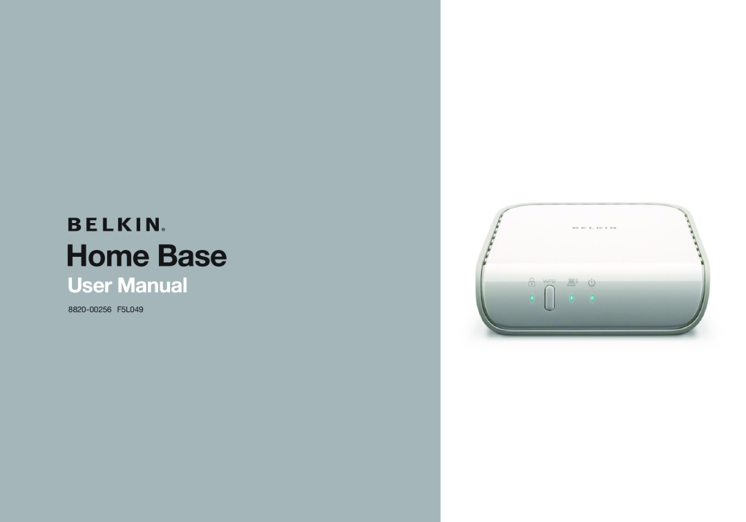 Belkin F5L049 user manual Home Base 