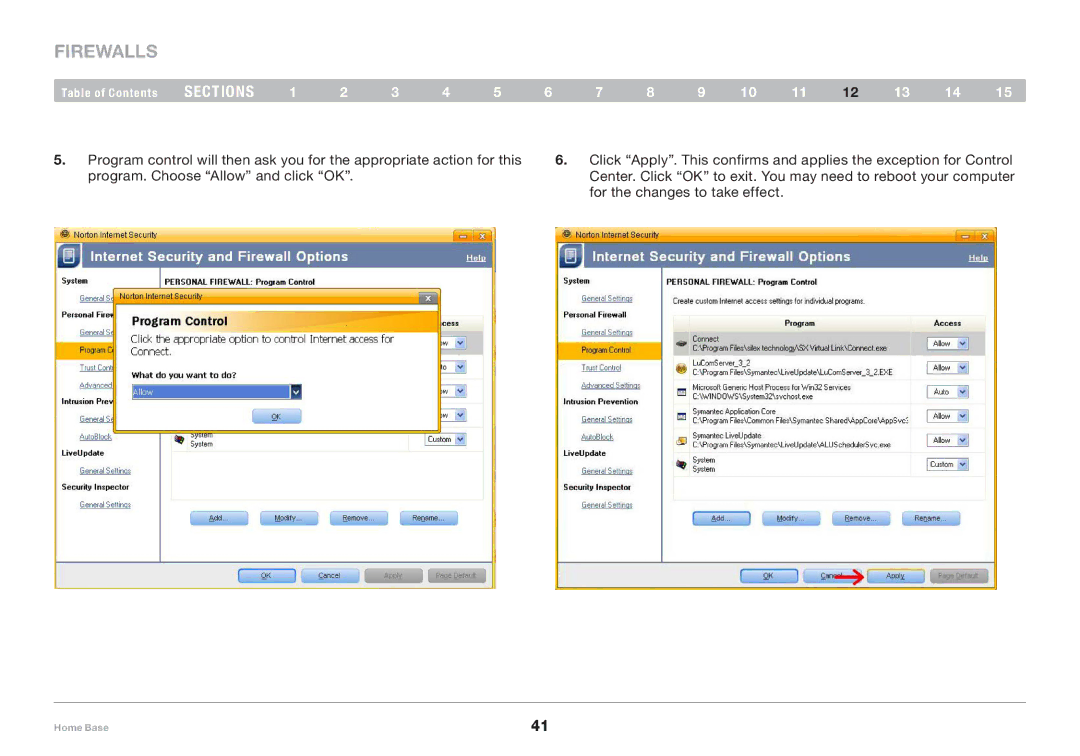 Belkin F5L049 user manual Firewalls 