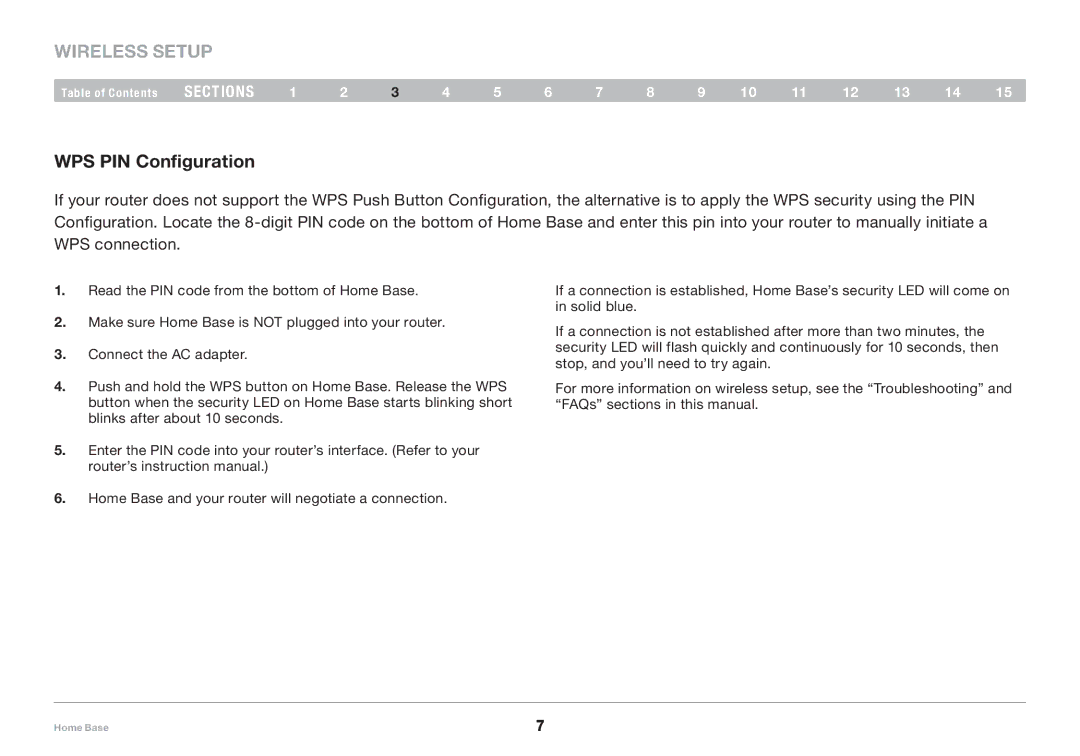 Belkin F5L049 user manual WPS PIN Configuration 