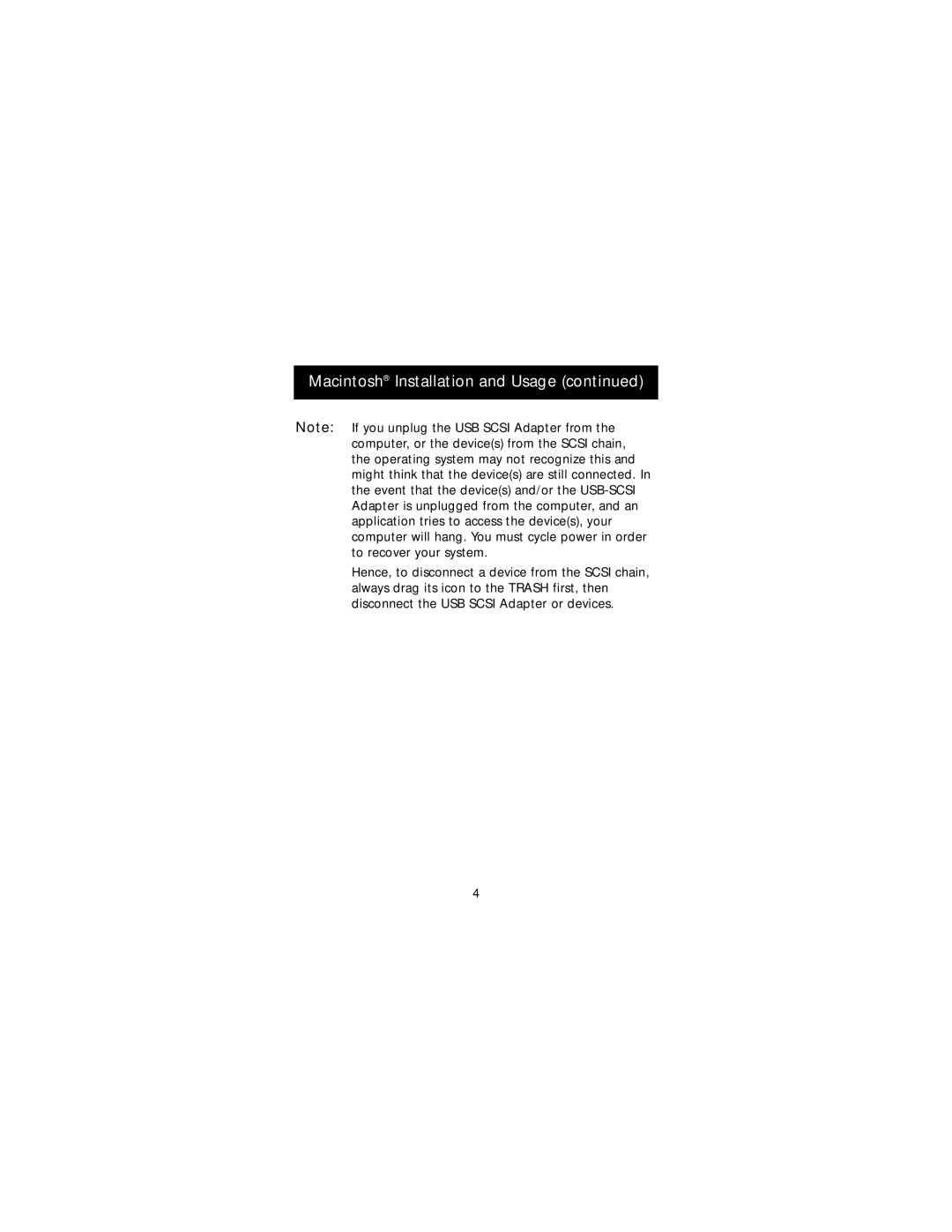 Belkin F5U015-TPW manual Macintosh Installation and Usage continued 