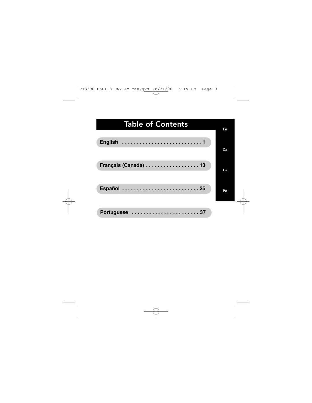 Belkin F5U118-UNV manual Table of Contents 