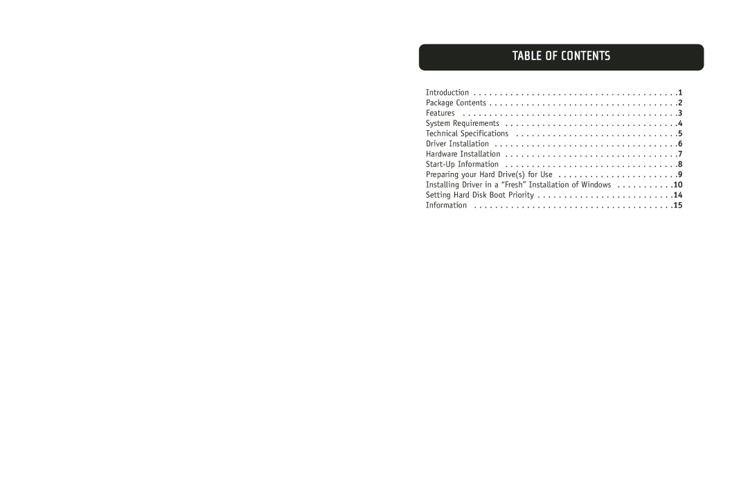 Belkin F5U198 user manual Table of Contents 