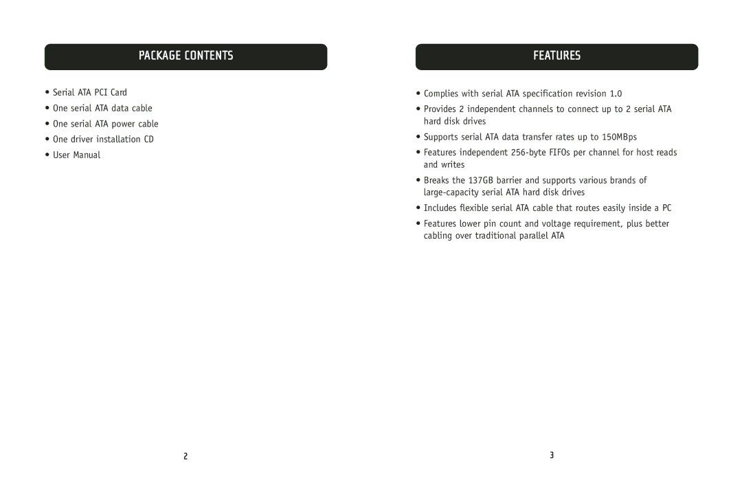 Belkin F5U198 user manual Package Contents, Features 