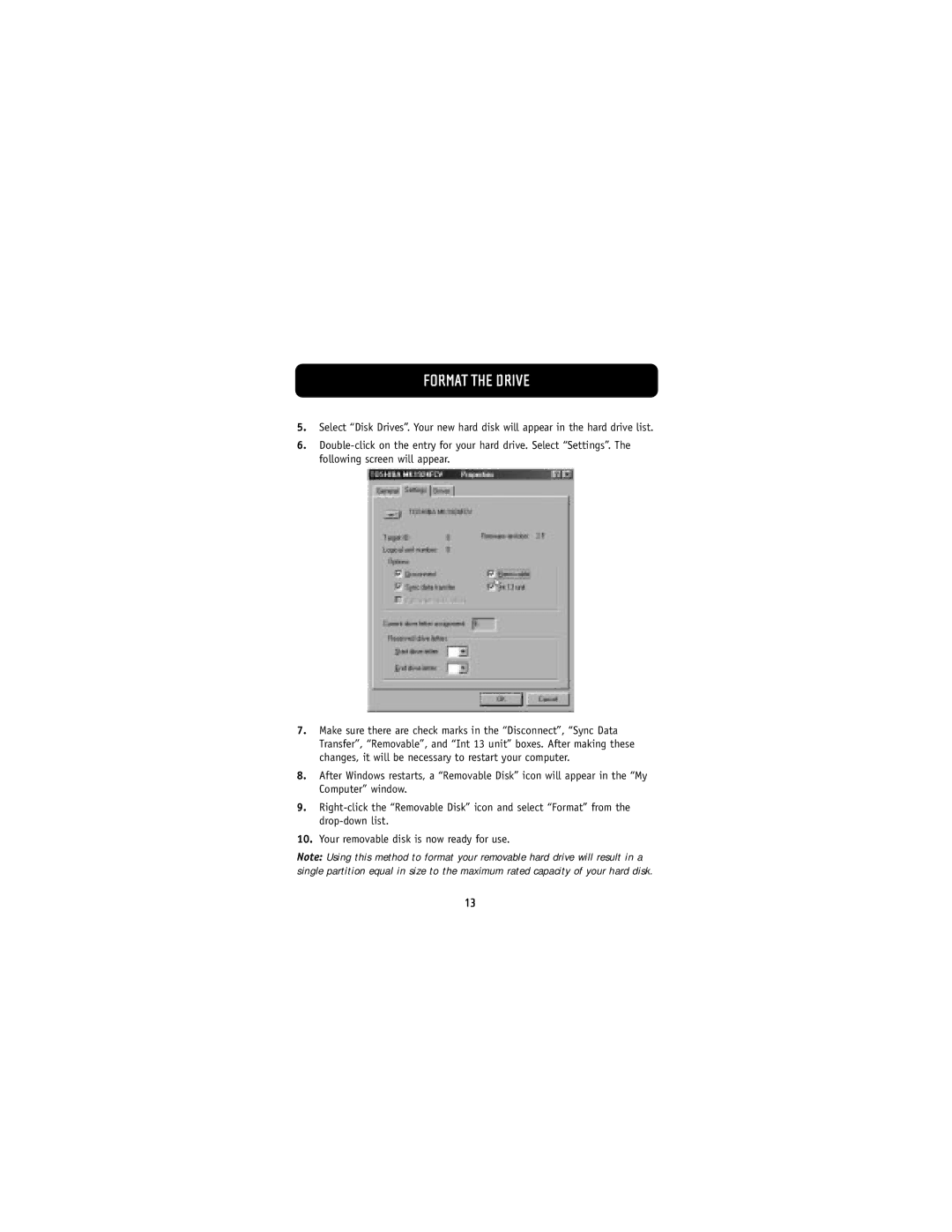 Belkin F5U210 user manual Format the Drive 