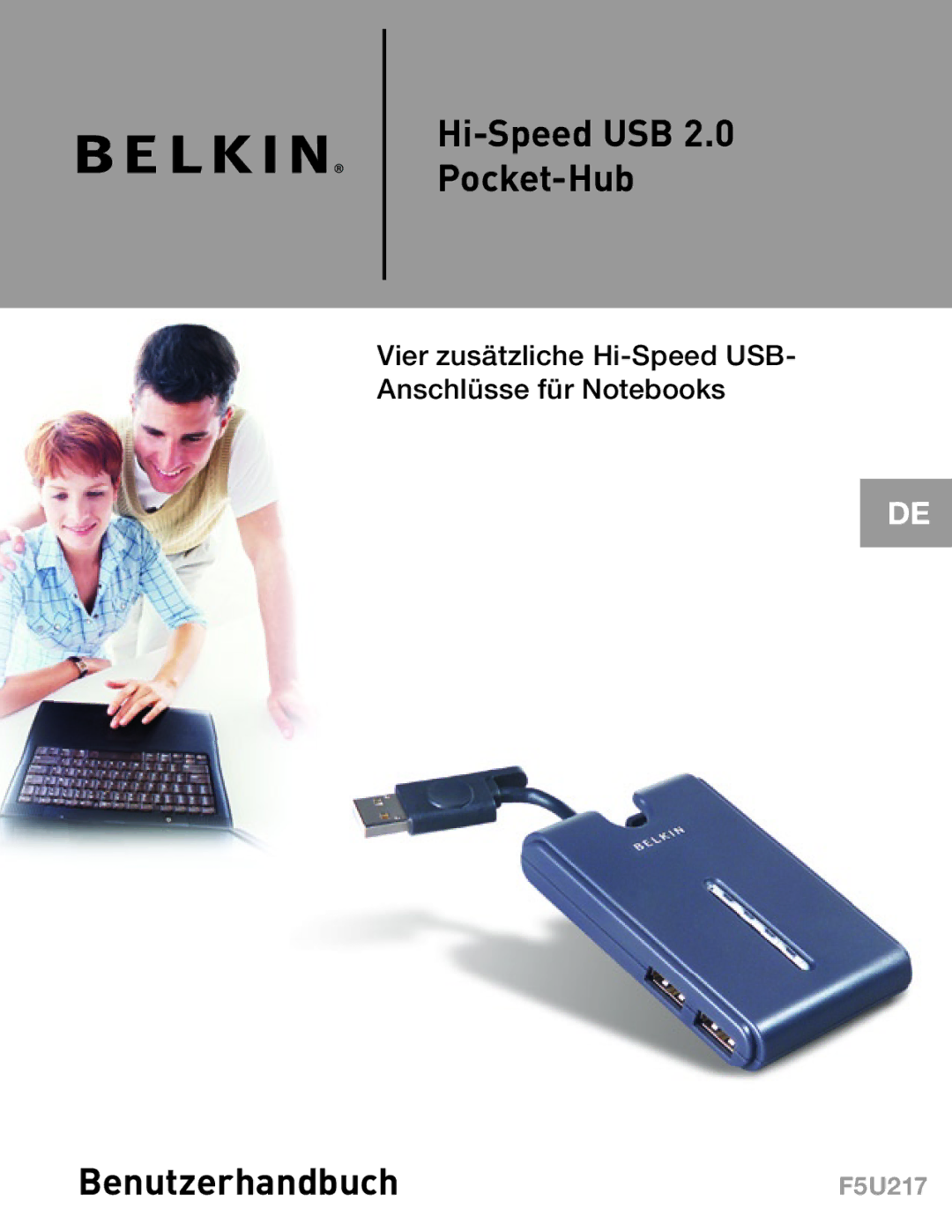 Belkin F5U217 user manual Hi-Speed USB Pocket-Hub 