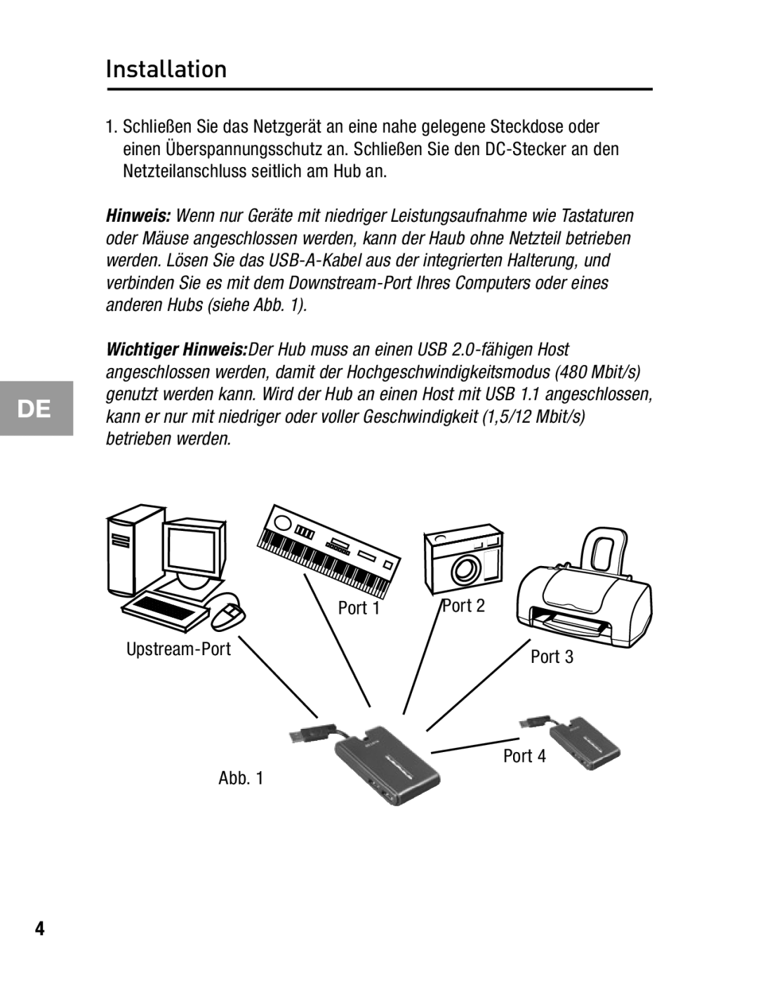 Belkin F5U217 user manual Port Upstream-Port 