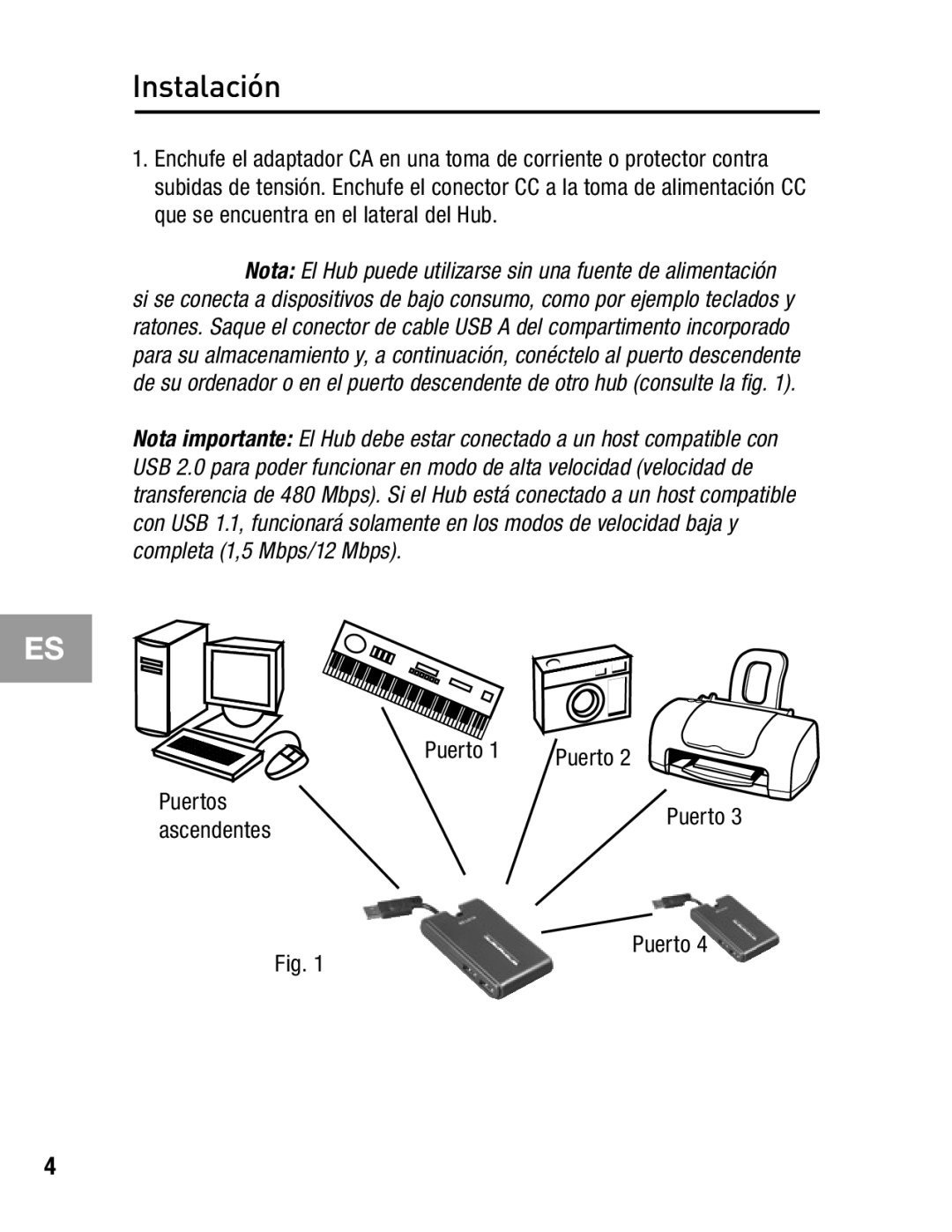 Belkin F5U217 user manual Instalación 