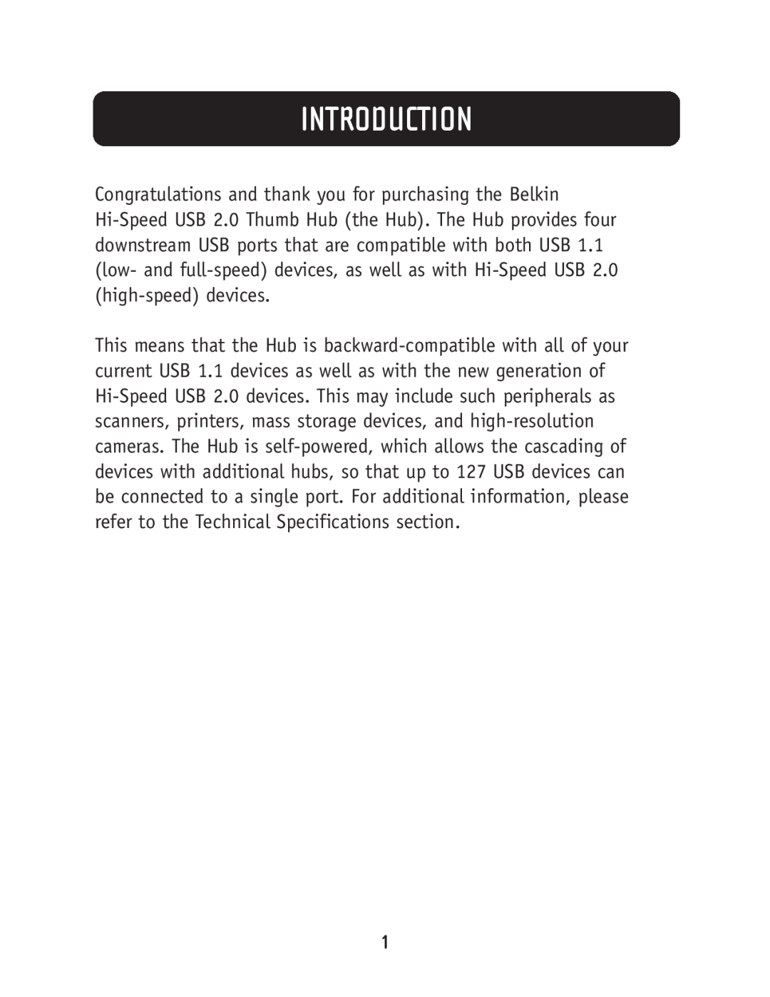Belkin F5U218-MOB user manual Introduction 