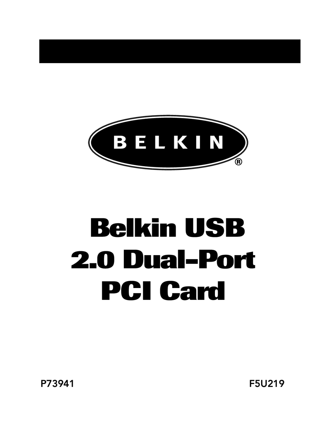 Belkin P73941, F5U219 manual Belkin USB Dual-Port PCI Card 