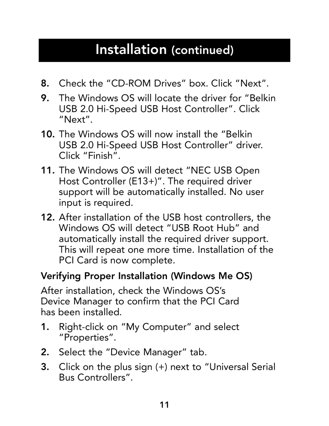 Belkin P73941, F5U219 manual Installation 