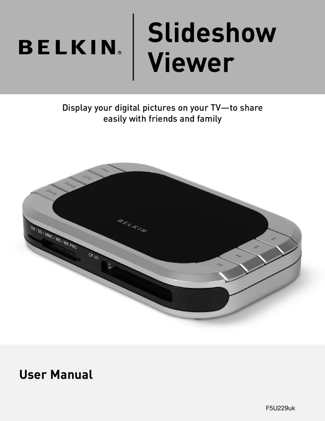 Belkin F5U229UK user manual Slideshow Viewer 