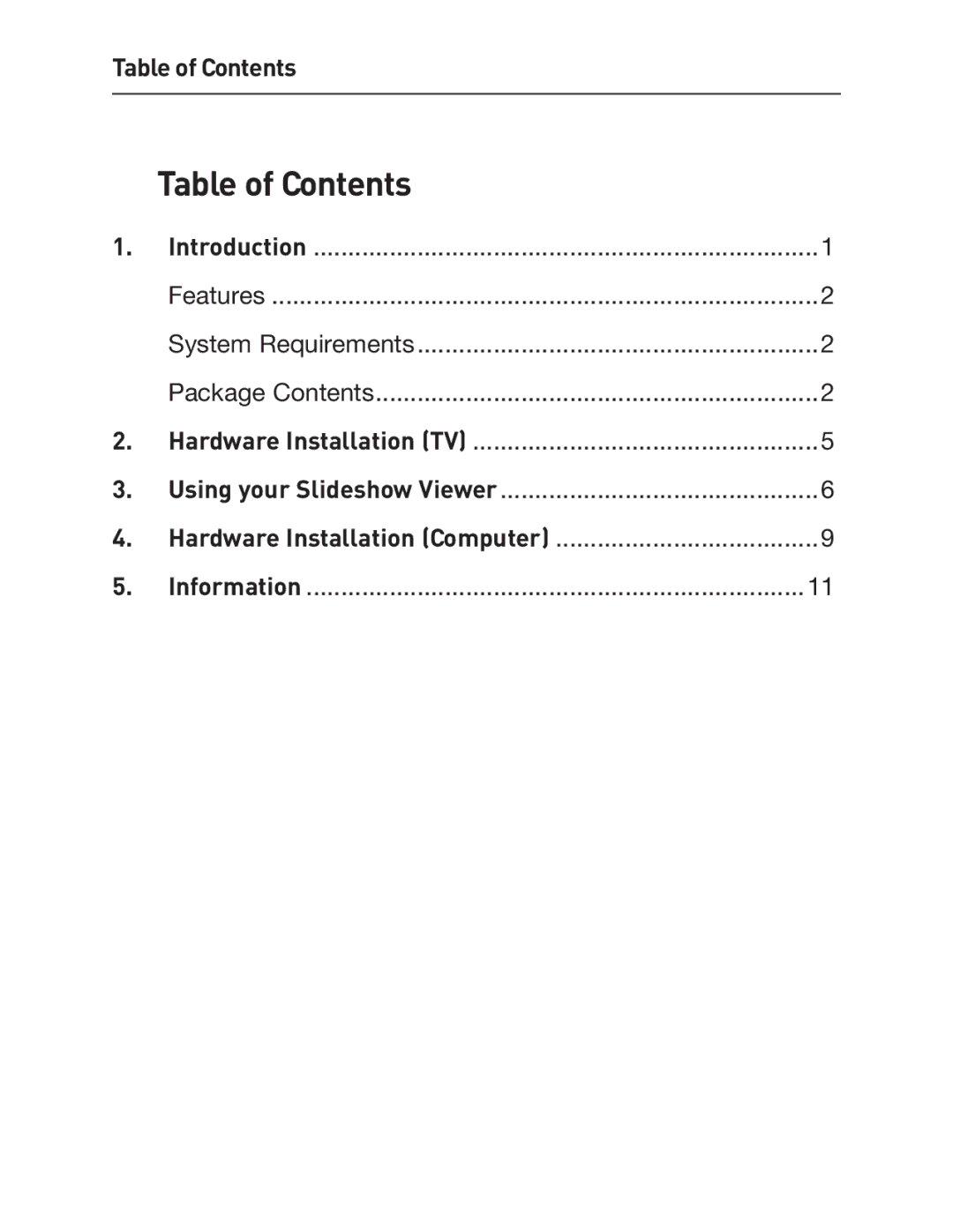 Belkin F5U229UK user manual Table of Contents 