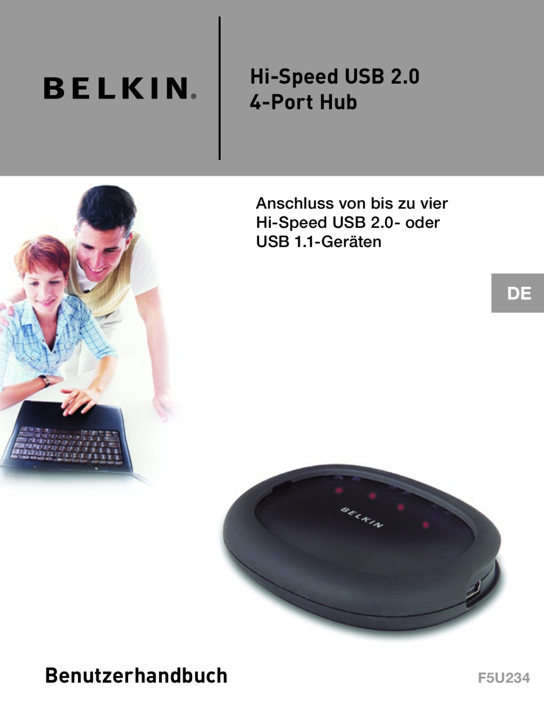 Belkin user manual Hi-Speed USB 4-Port Hub, BenutzerhandbuchF5U234 