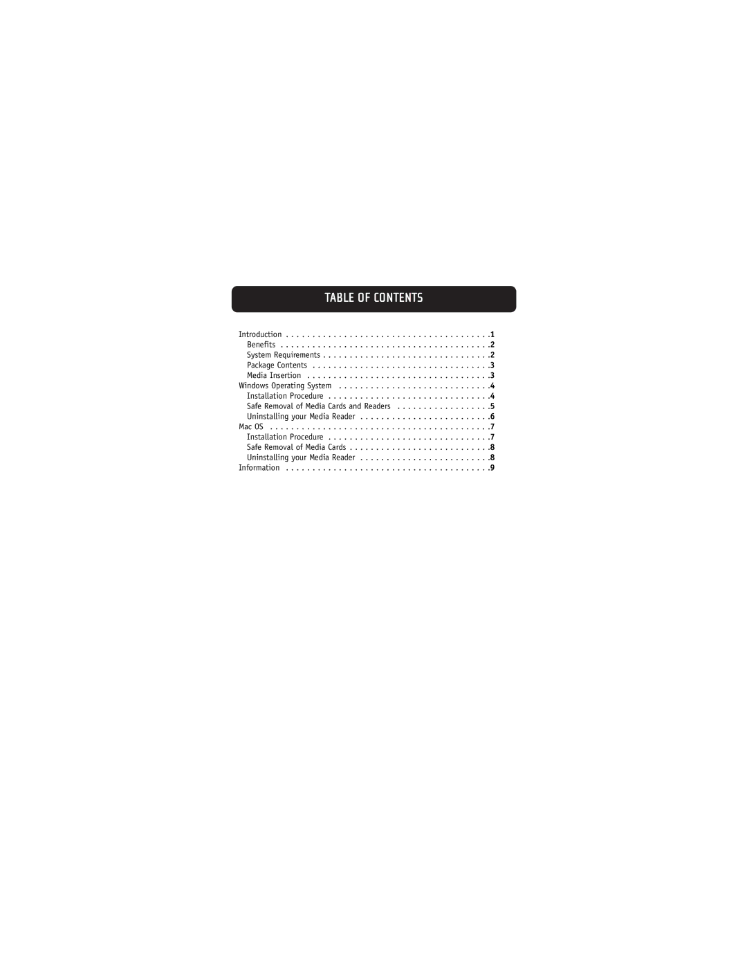 Belkin F5U248 user manual Table of Contents 