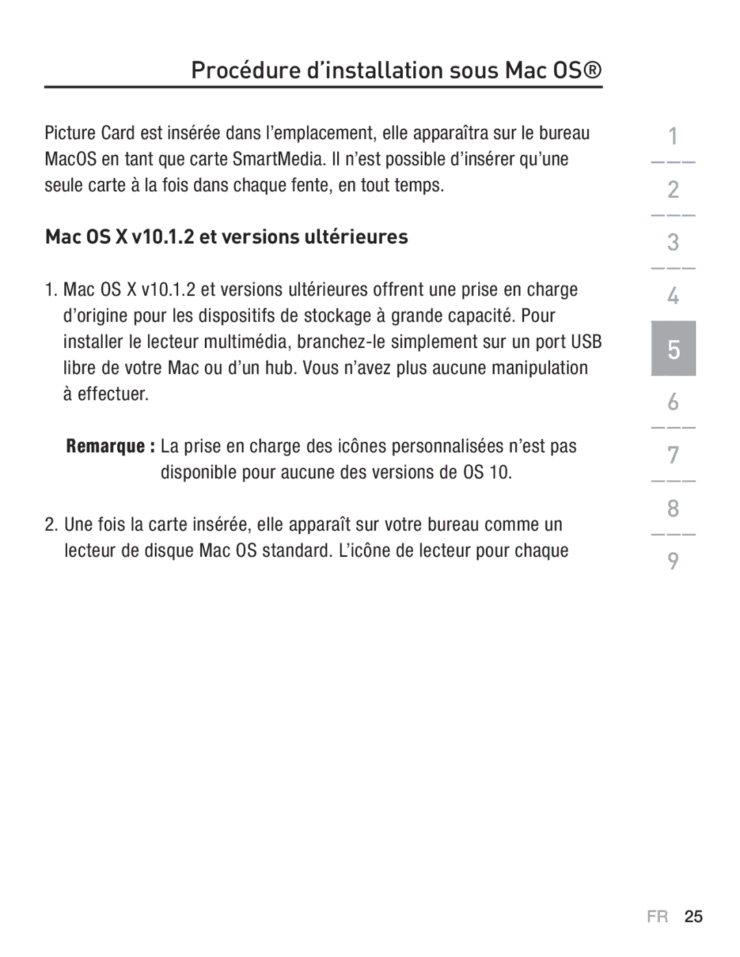 Belkin F5U249EA user manual Mac OS X v10.1.2 et versions ultérieures 