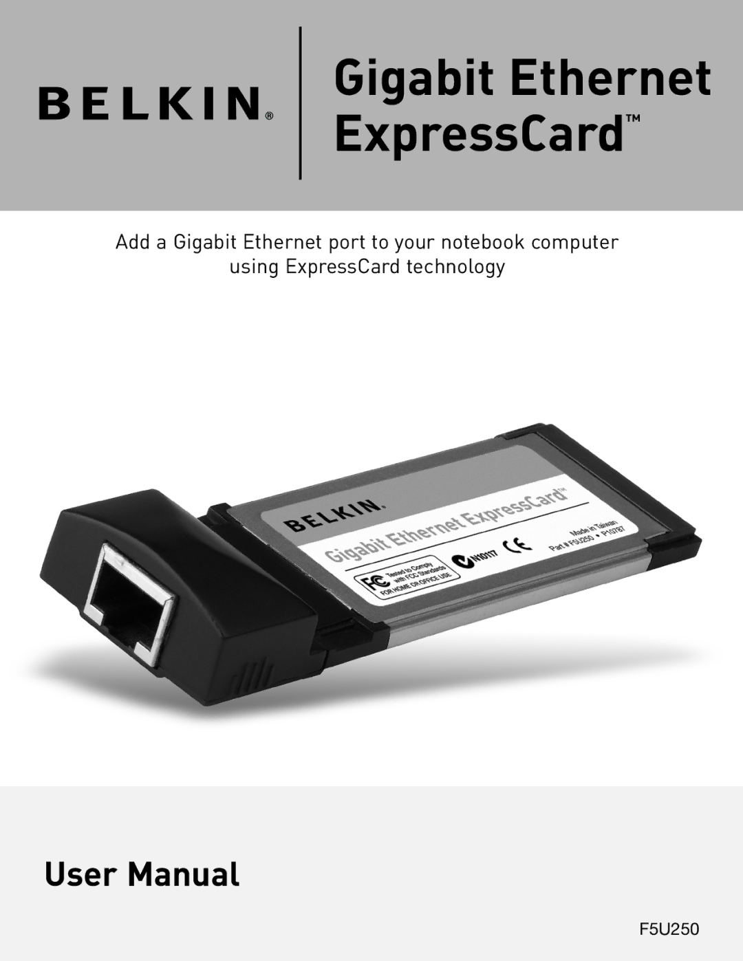 Belkin F5U250 manual 