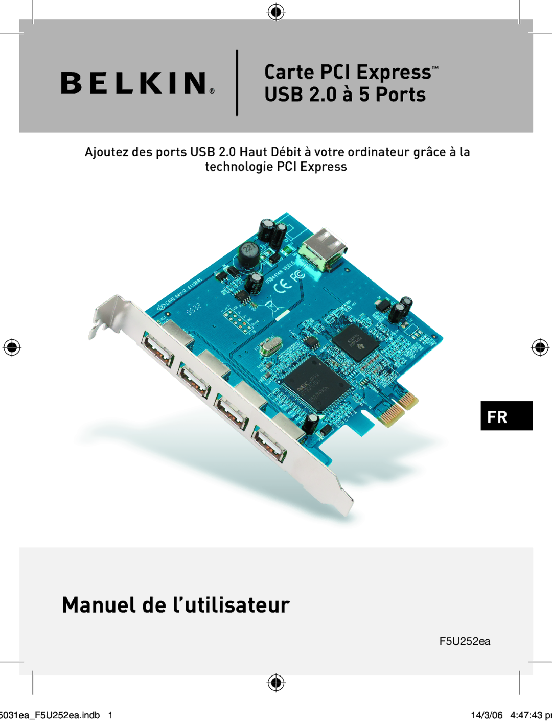 Belkin F5U252ea user manual Manuel de l’utilisateur 