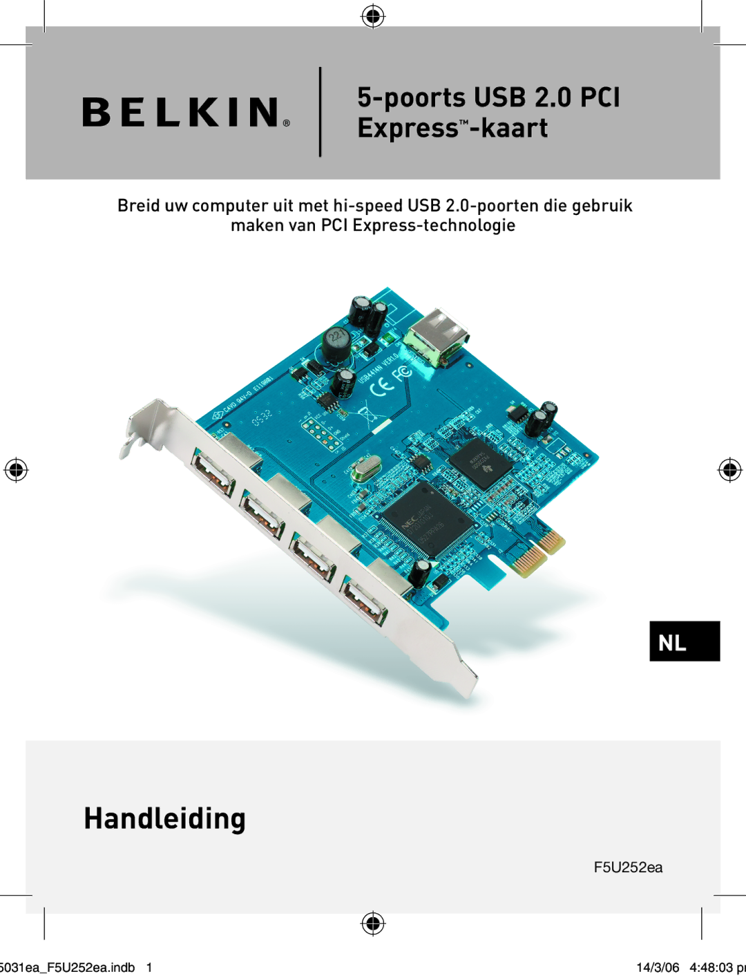 Belkin F5U252ea user manual Handleiding 