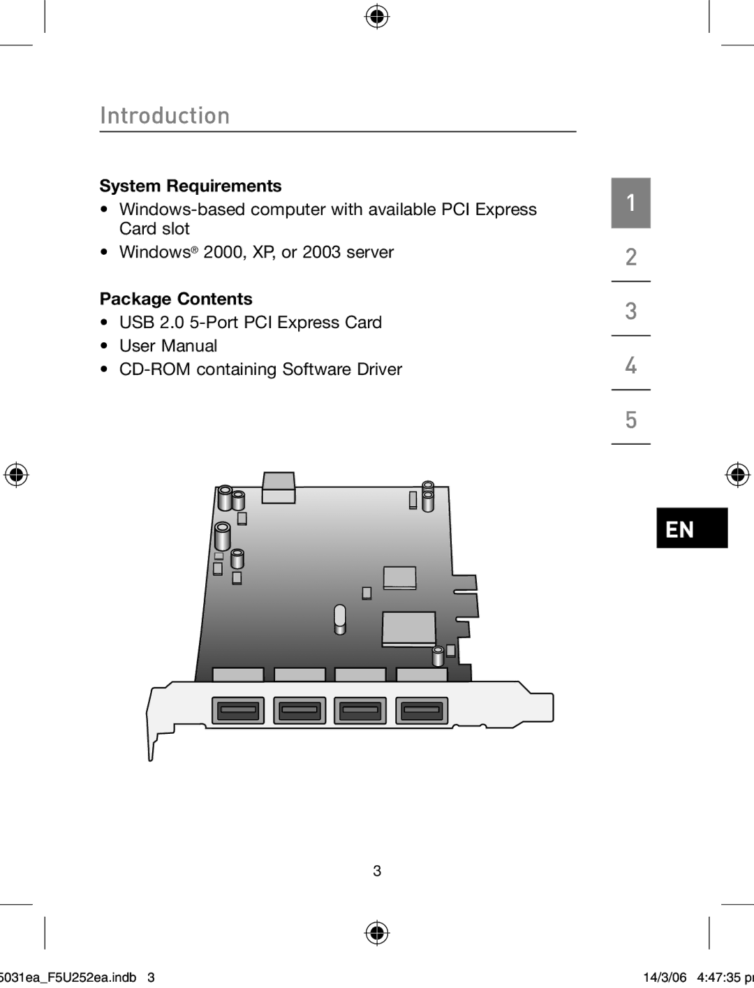 Belkin F5U252ea user manual System Requirements, Package Contents 