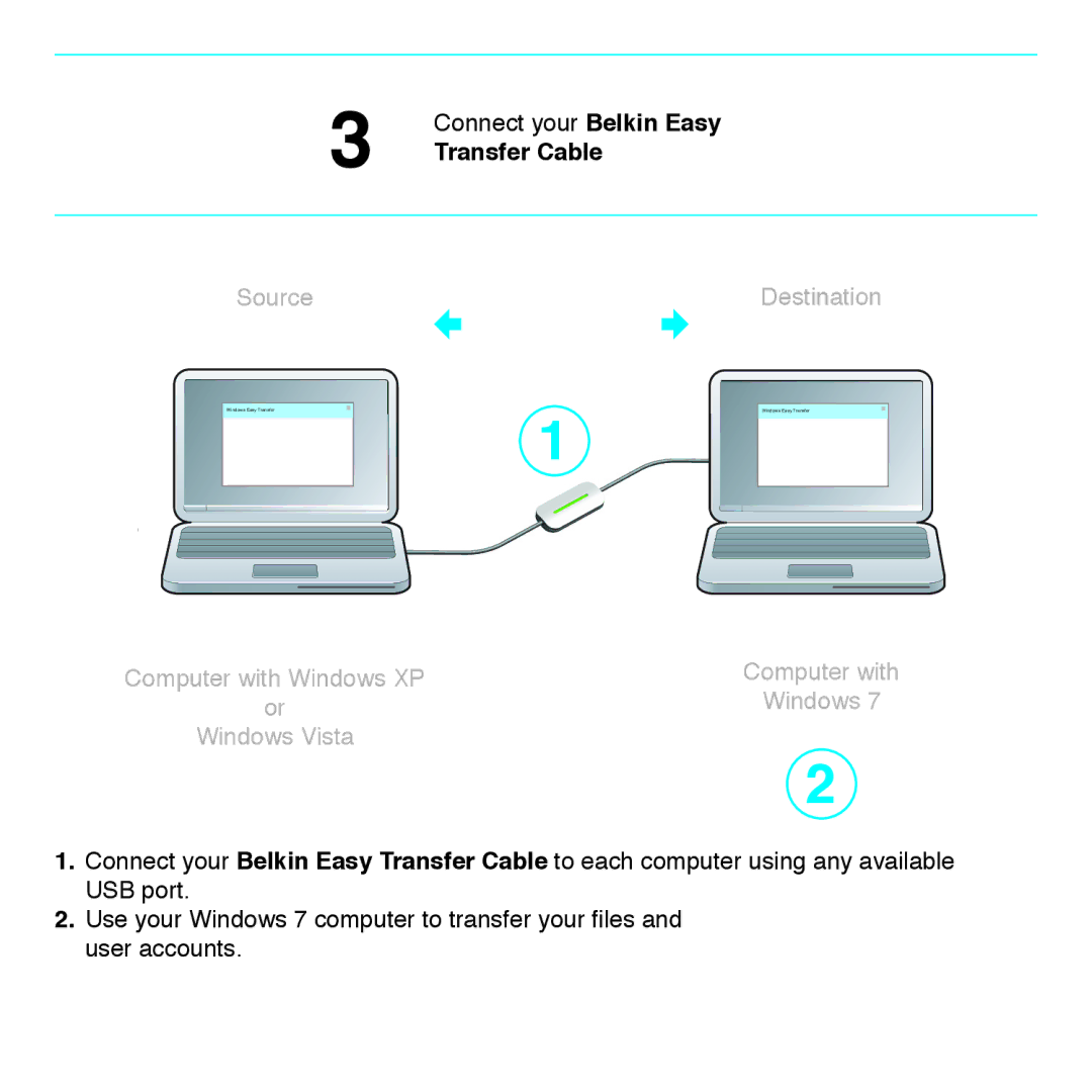 Belkin F5U279 quick start Computer with Windows XP Windows Vista 