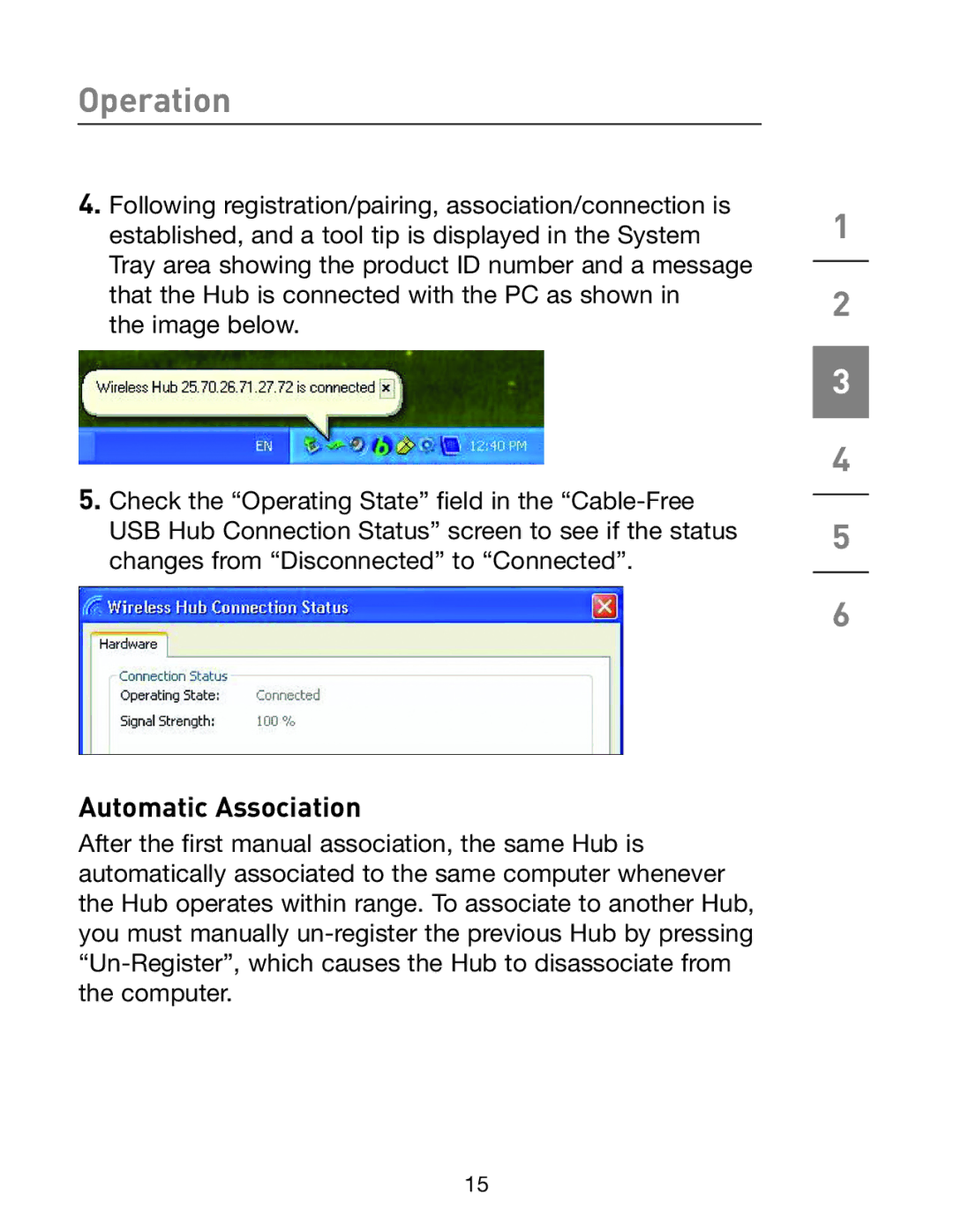 Belkin F5U301 user manual Automatic Association 