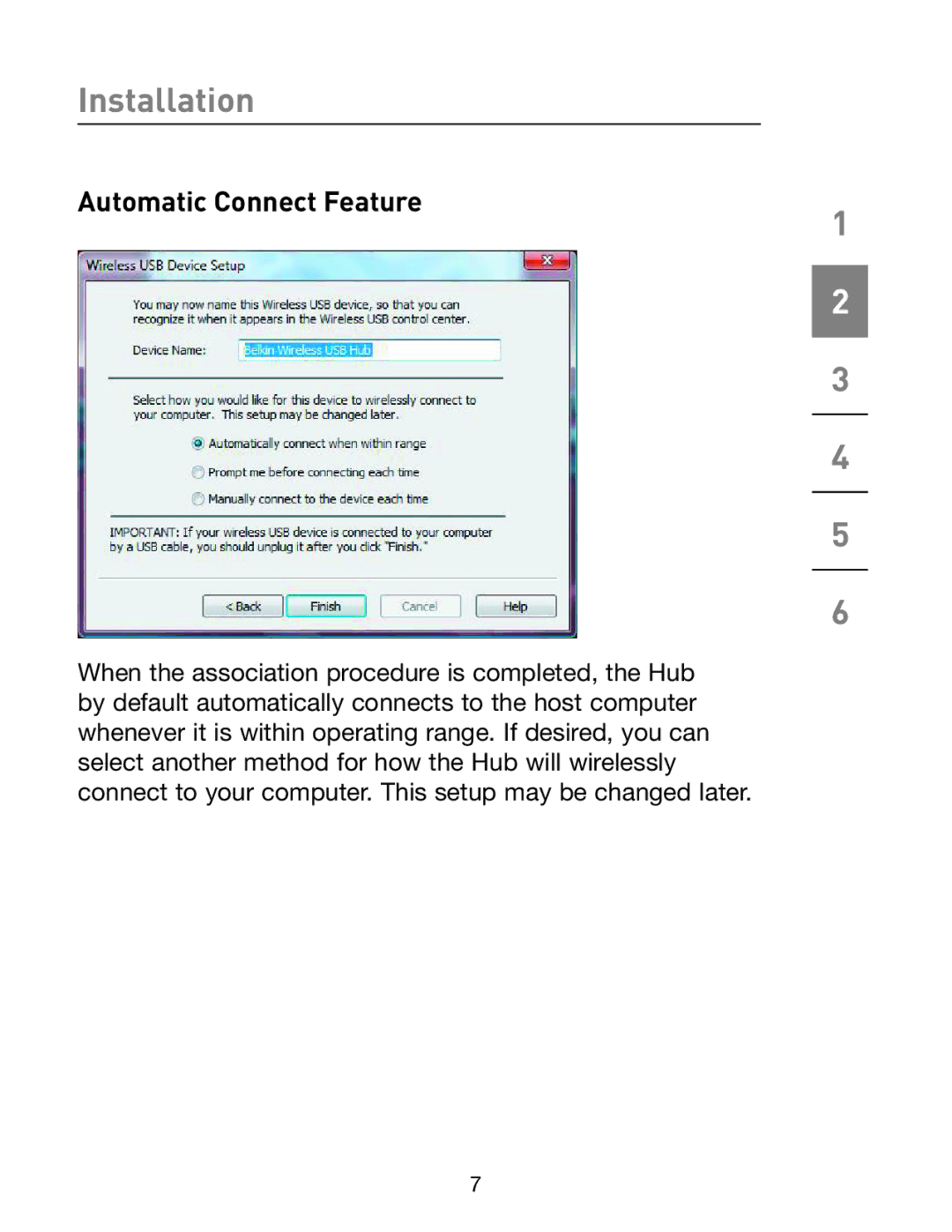 Belkin F5U303 manual Automatic Connect Feature 