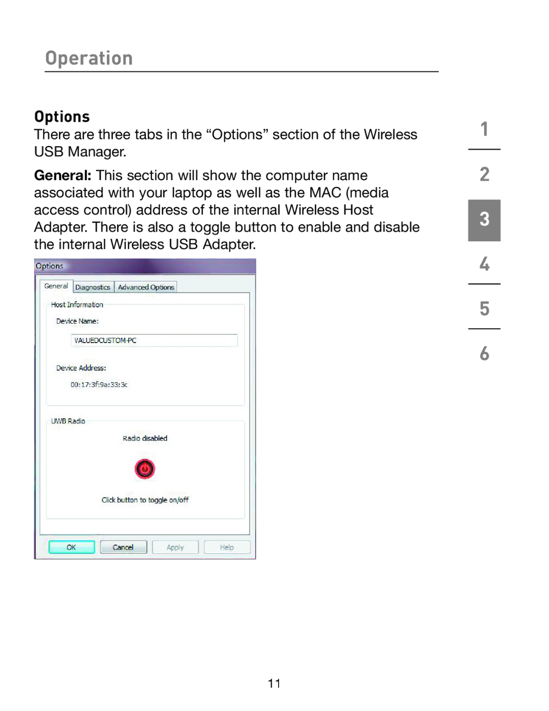 Belkin F5U303 manual Options 