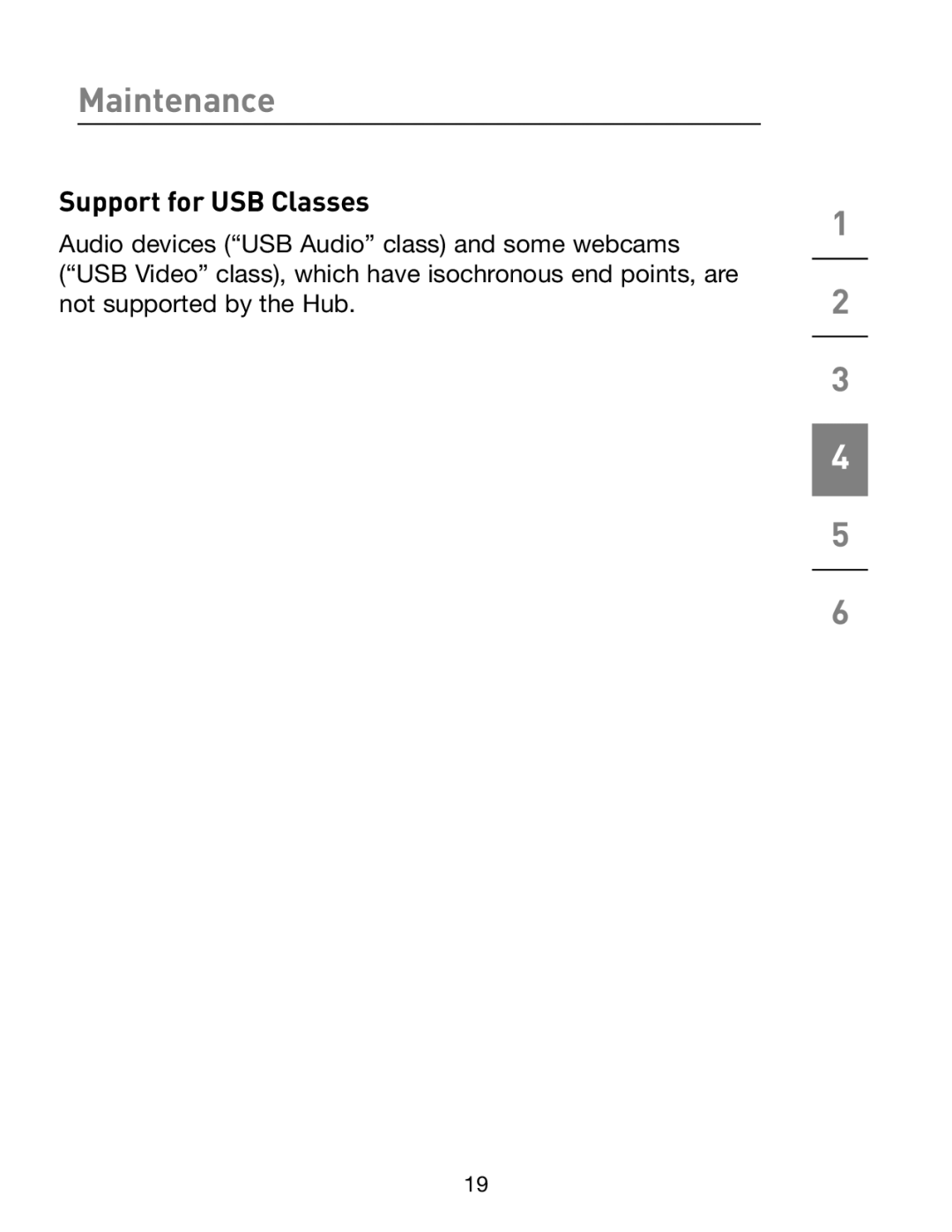 Belkin F5U303 manual Support for USB Classes 