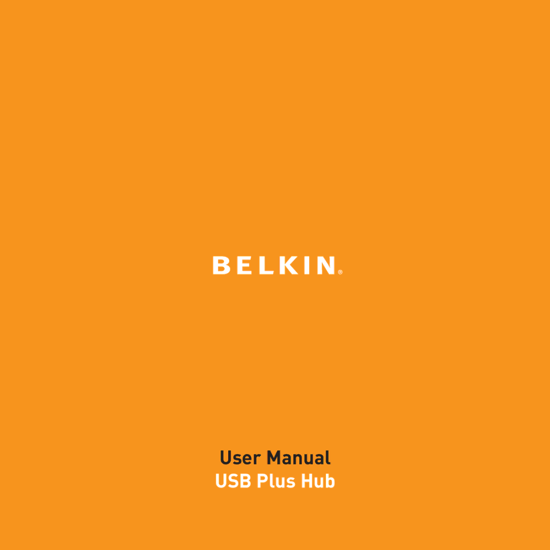 Belkin F5U307 user manual USB Plus Hub 