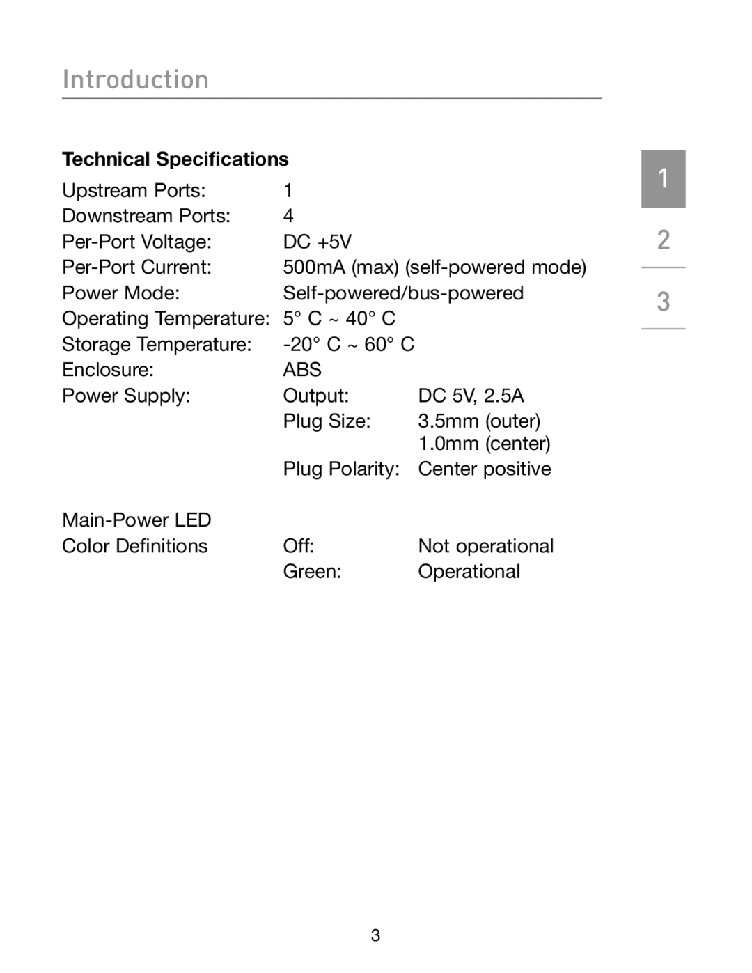 Belkin F5U413 manual Technical Specifications 