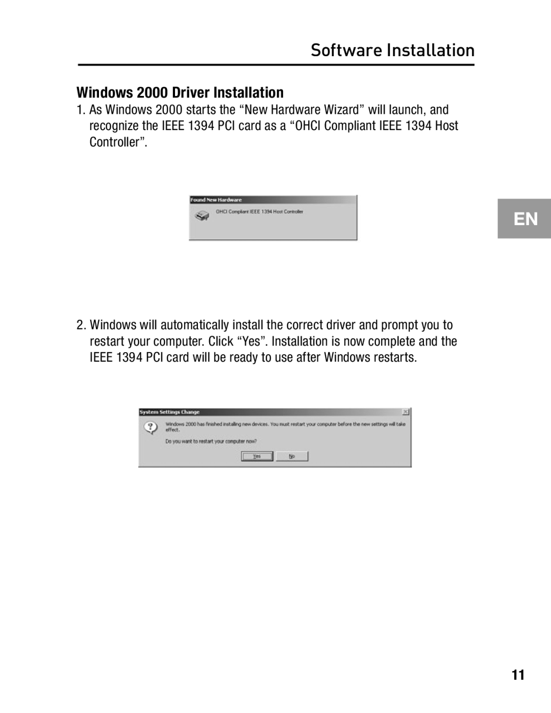 Belkin F5U502, F5U503 user manual Windows 2000 Driver Installation, Software Installation 