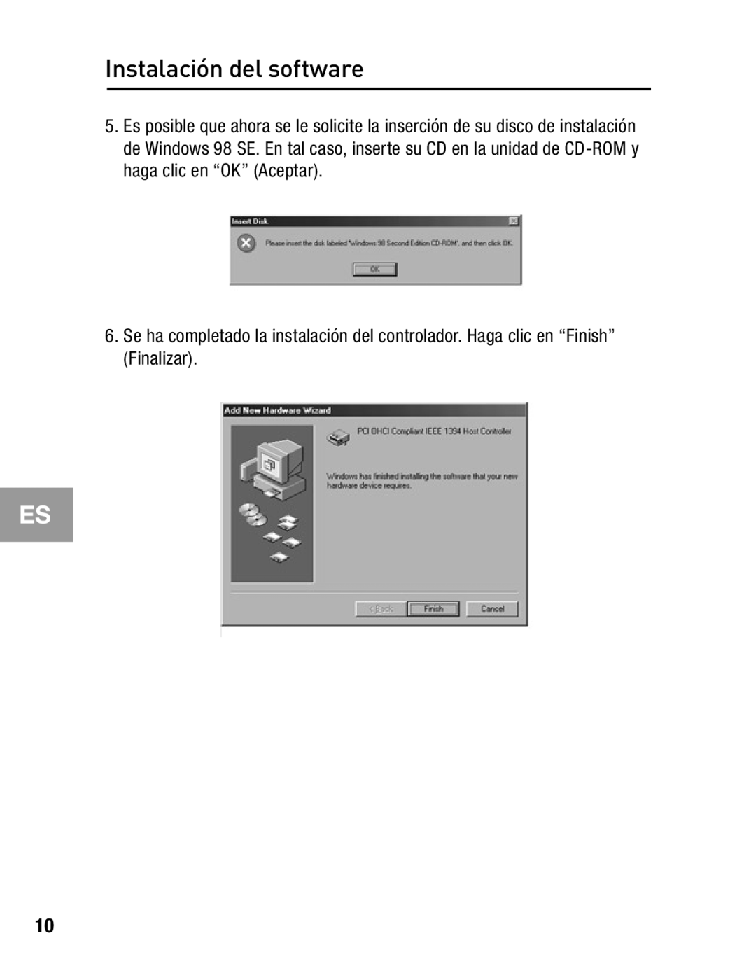 Belkin F5U503, F5U502 user manual Instalación del software 