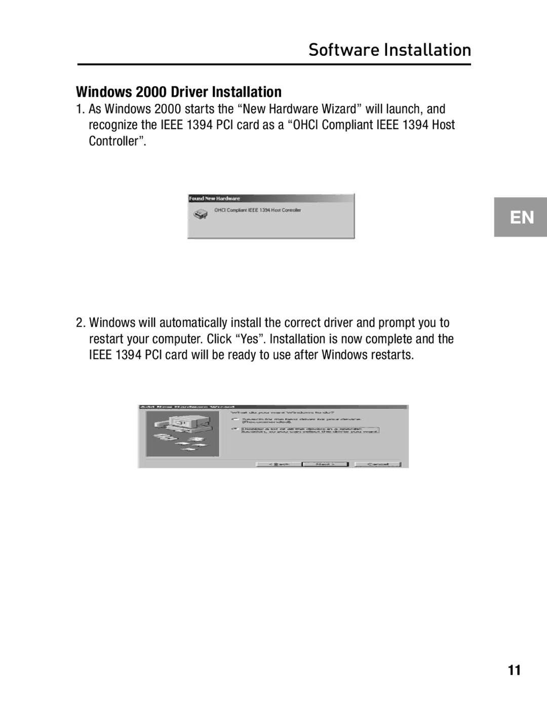 Belkin F5U502, F5U503 user manual Windows 2000 Driver Installation 