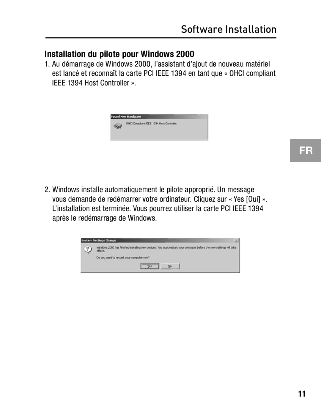 Belkin F5U502, F5U503 user manual Installation du pilote pour Windows 