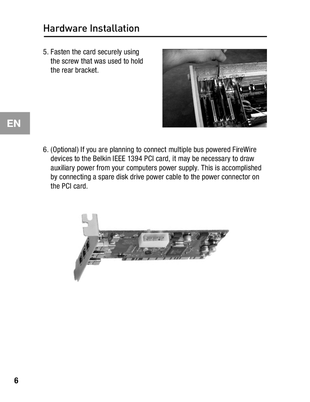 Belkin F5U503, F5U502 user manual Hardware Installation 