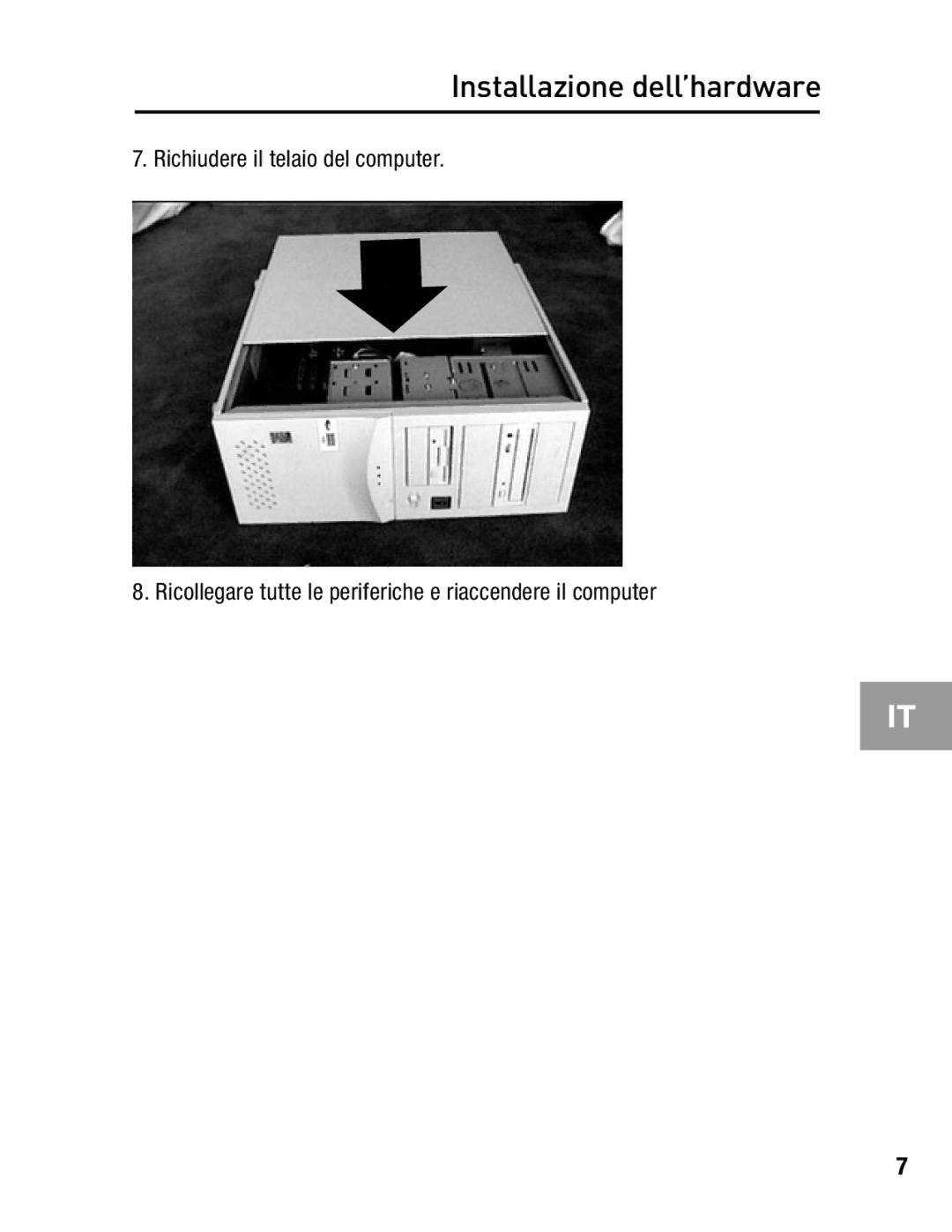 Belkin F5U502, F5U503 user manual Installazione dell’hardware 