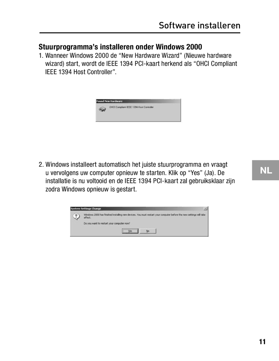 Belkin F5U502, F5U503 user manual Stuurprogramma’s installeren onder Windows 