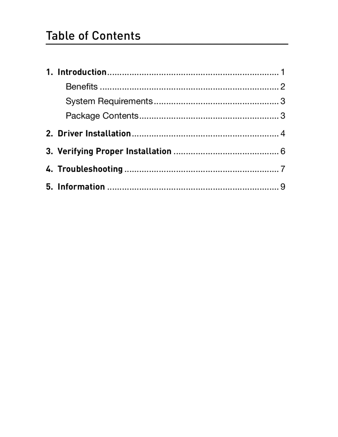 Belkin F5U514 manual Table of Contents 