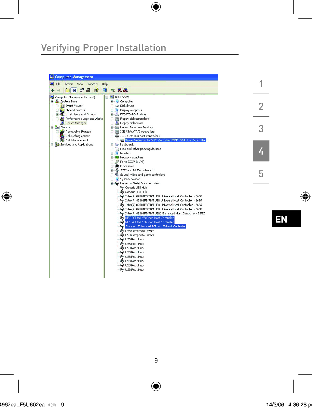 Belkin F5U602EA user manual Verifying Proper Installation 