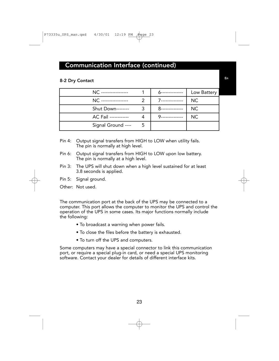 Belkin F6C1000-EUR, F6C700-EUR, F6C1400-EUR user manual Low Battery 